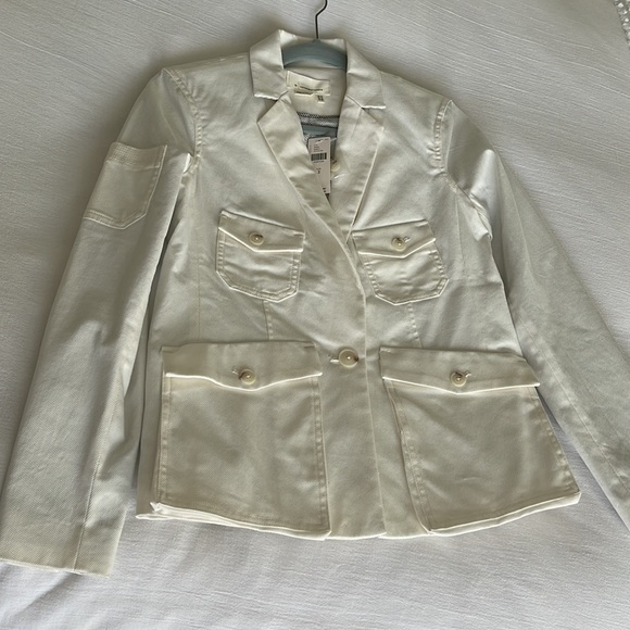 Anthropologie Jacket Fully Lined White Size 2 - Picture 7 of 16